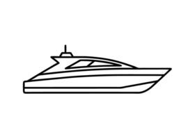 Elegant modern yacht drawing showcasing intricate refined geometric strokes and balanced artistic expression for connoisseurs vector