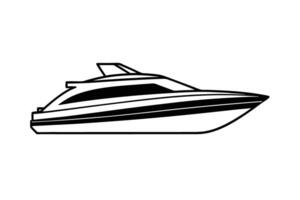 Modern yacht drawing featuring crisp geometric lines and balanced artistic form uniquely vector