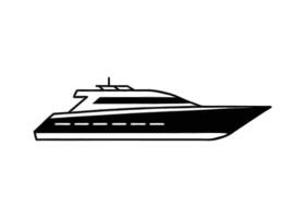Sleek modern yacht silhouette presenting refined clean lines and an exquisitely balanced composition for admirers vector