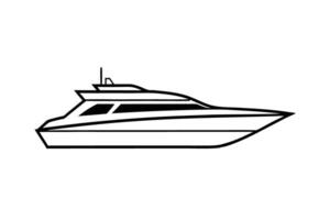 Contemporary modern yacht illustration displaying balanced refined lines with artistic innovative design expertly vector