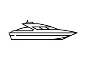 Modern yacht illustration featuring refined geometric lines and artistic flair vector