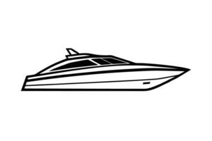 Modern yacht illustration with clean lines and precise detailing remarkably vector