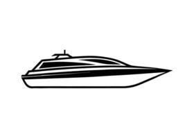 Modern yacht profile rendered with crisp elegant lines and impeccably refined artistic contours for enthusiasts vector