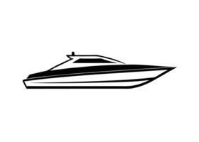 Modern yacht silhouette featuring crisp balanced lines and an elegantly refined outline finely vector