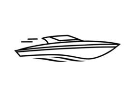 Sleek speedboat illustration featuring dynamic precise artistic details for enthusiasts vector