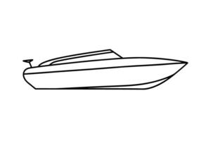 Streamlined motorboat illustration showcasing smooth continuous curves and dynamic form vector