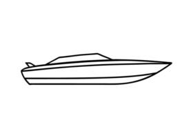 Streamlined motorboat design exhibiting clean continuous lines and dynamic form vector