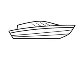 Streamlined motorboat drawing with clean precise and elegant lines clearly vector