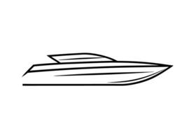 Streamlined motorboat design featuring clean continuous elegant lines vector