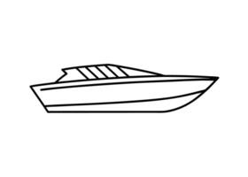 Refined streamlined motorboat drawing featuring balanced smooth strokes vector