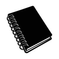 Modern spiral notebook silhouette for creative business planning sessions vector