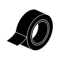 Dynamic sticky tape roll silhouette enhancing office sealing and labeling tasks vector