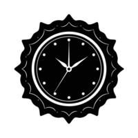Dynamic wall clock silhouette for efficient business time tracking and scheduling vector