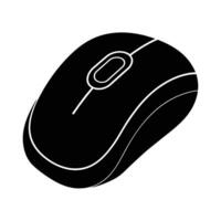 Wireless mouse silhouette for streamlined digital office efficiency and control vector