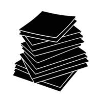 Modern sticky note stack silhouette emphasizing organized creative collaboration vector