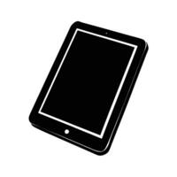 Sleek tablet silhouette representing modern digital workplace efficiency and innovation vector