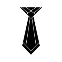 Elegant business tie silhouette neatly folded for executive appearance vector