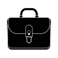 Dynamic briefcase with a secure lock silhouette for protected asset management vector