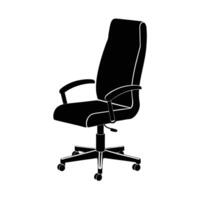 Office chair with a high backrest silhouette for ergonomic professional seating vector