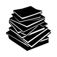 Stack of sticky notes silhouette on white background for creative idea management vector