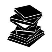 Stack of sticky notes silhouette on white background for idea organization vector