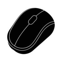 Business silhouette of wireless computer mouse exemplifying modern digital navigation vector