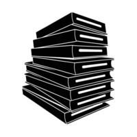 Business silhouette of stack of organized binders for efficient document storage vector