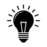 Business silhouette of lightbulb icon representing breakthrough ideas for strategic growth vector