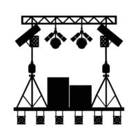 Business silhouette of professional lighting rig for business event ambiance creation vector