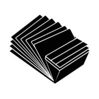 Business silhouette of organized stack of business cards for professional networking vector