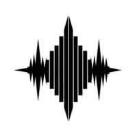 Business silhouette of soundwave icon symbolizing impactful public address for leadership vector