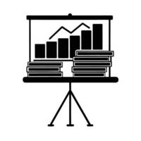 Business silhouette of stack of presentation slides for impactful corporate proposals vector