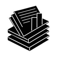 Business silhouette of stack of business reports for performance evaluation vector