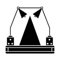 Business silhouette of spotlight shining on presentation stage for event focus vector