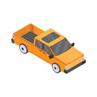 Take a look at this amazing icon of pickup truck in isometric style vector