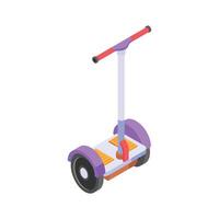 An isometric icon of a personal electric transporter, likely a Segway or similar device. vector