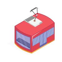An amazing isometric icon of chairlift in trendy design style, vector