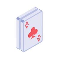 Get this amazing icon of playing cards in modern design style vector