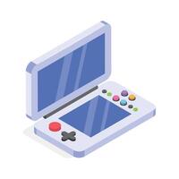 Take a look at this amazing icon of game console in modern style vector