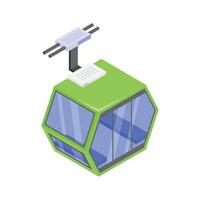 Take a look at this amazing icon of cable car in modern design style d vector