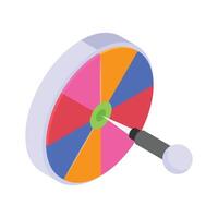Get this creative icon of prize wheel in modern design style vector