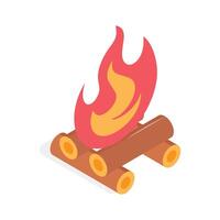 Get this amazing icon of campfire in modern style vector