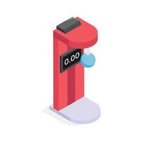 Punching machine for testing power and strength in arcades. vector