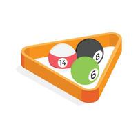 Have a look at this amazing icon of billiard balls in trendy style vector