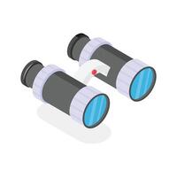A pair of binoculars for adventure, birdwatching, and sightseeing. vector
