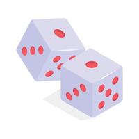 Take a look at this amazing icon of dice in isometric style vector