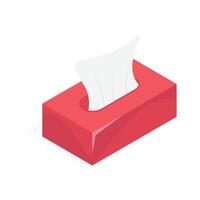 Handy tissue box for personal hygiene and easy access. vector