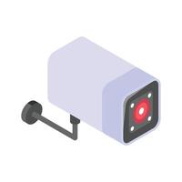 High-tech security camera for home surveillance and safety. vector
