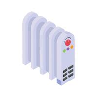 Modern radiator heater for heating indoor spaces in winter. vector