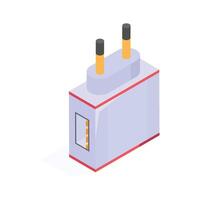Get this amazing icon of smartphone charger in modern design style vector